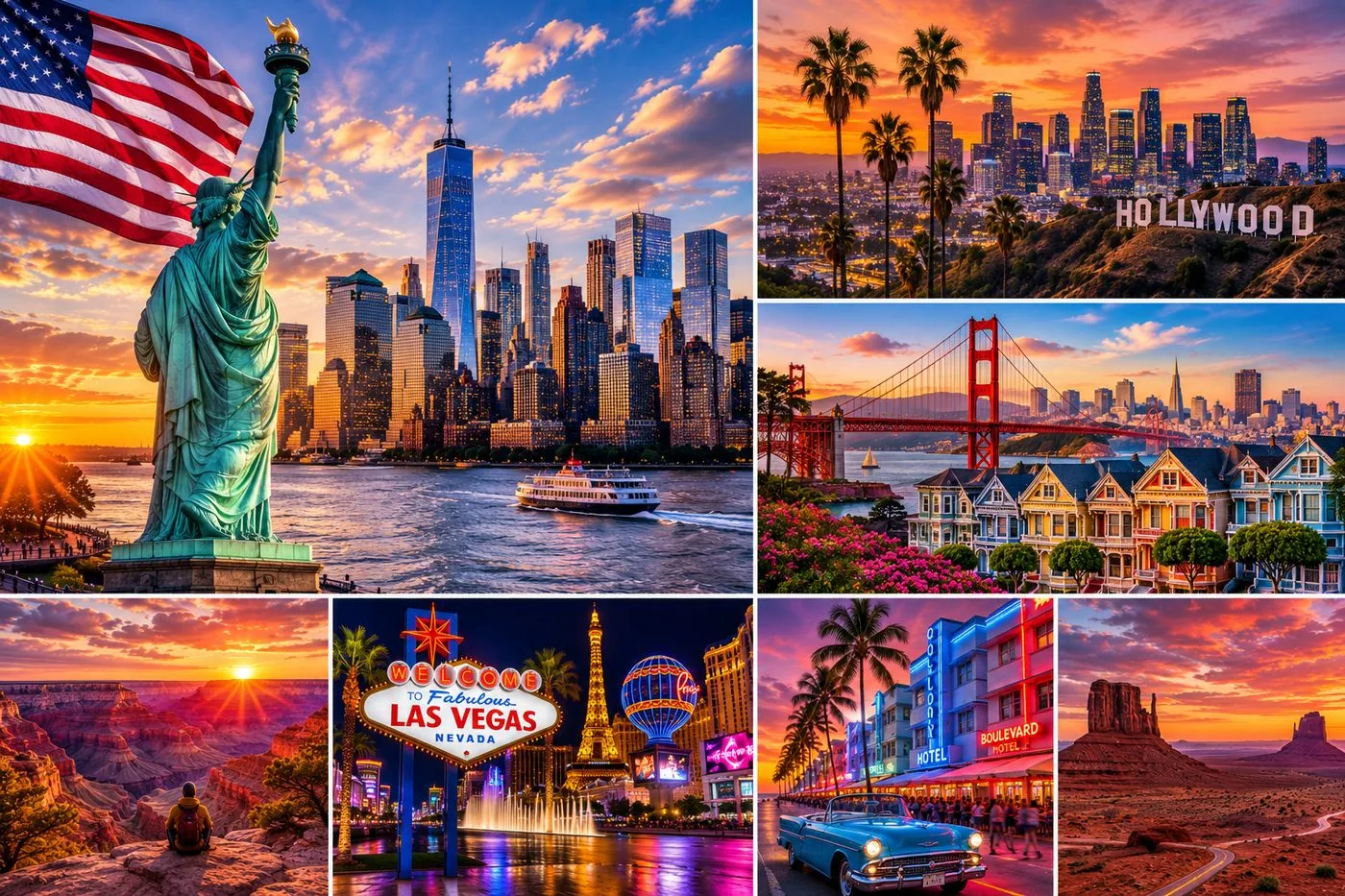 USA New York LA Vegas